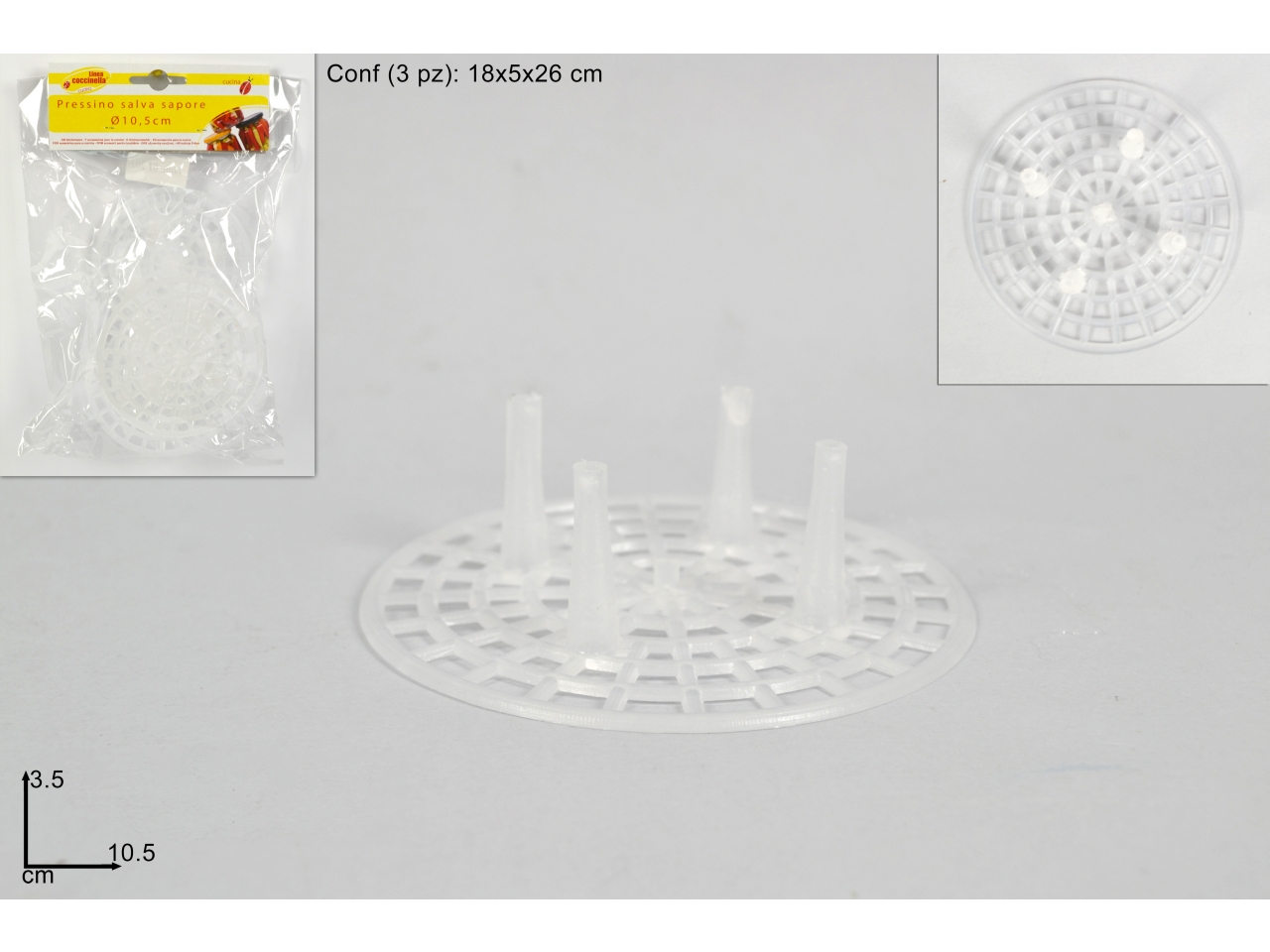 PRESSINO SALVA SAPORE D.10,5CM SET 3PZ DEV16005521