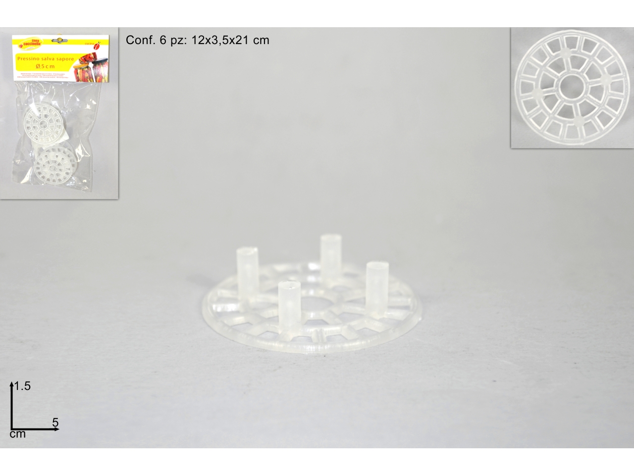 PRESSINO SALVA SAPORE D.5CM SET 6 PZ DEV16005501