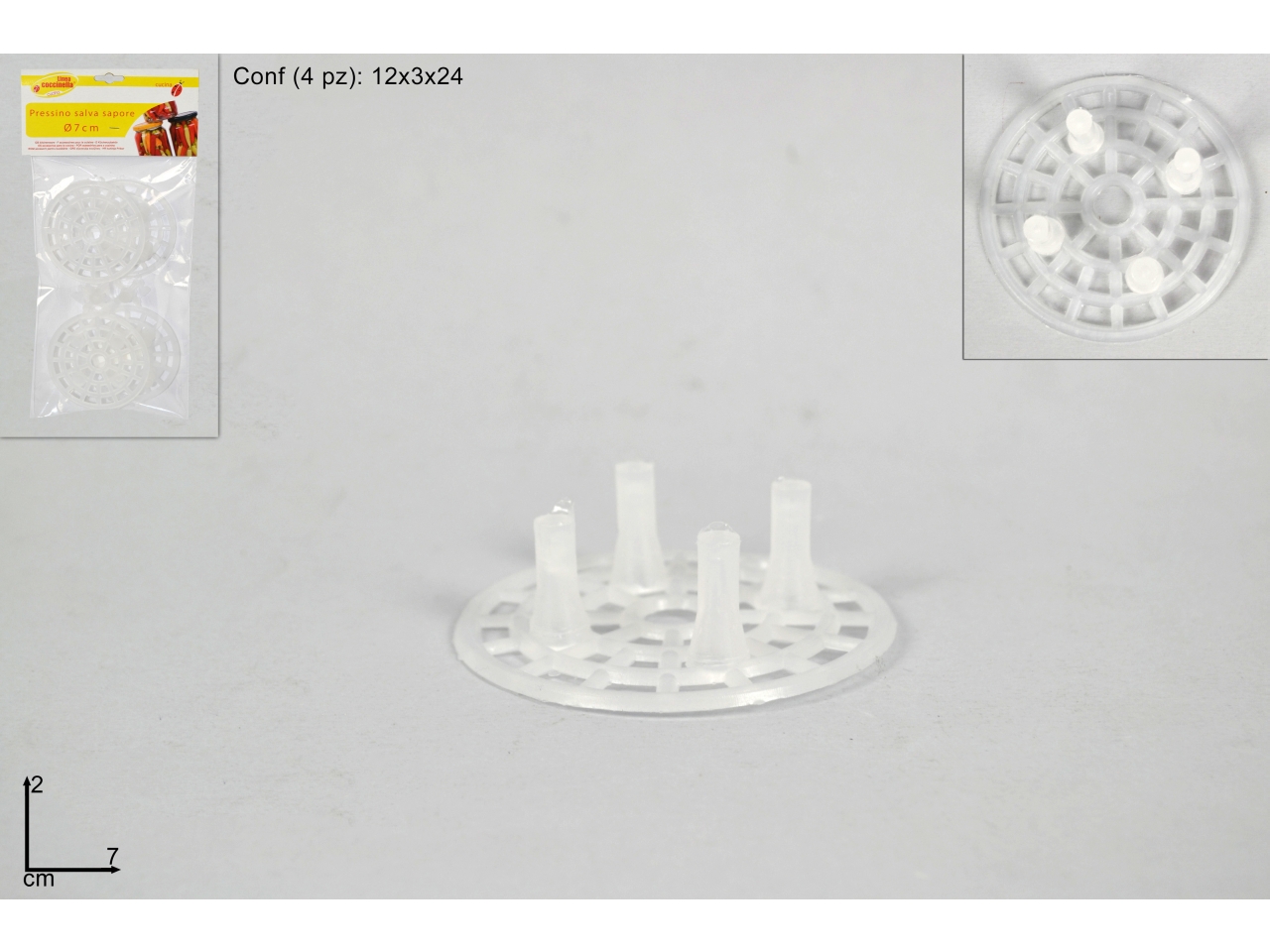 PRESSINO SALVA SAPORE D.7CM SET 4 PZ DEV16005511