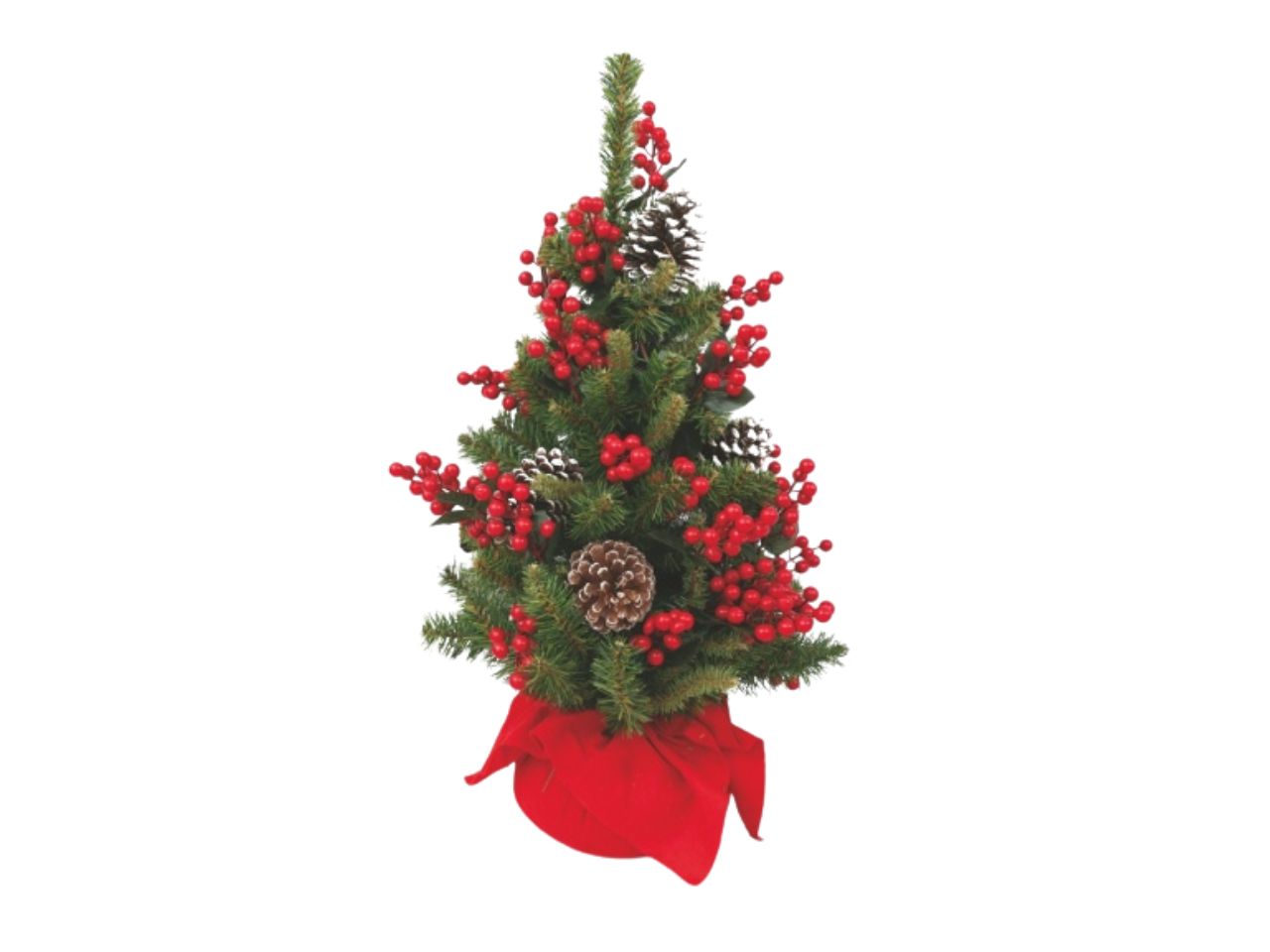 ALBERO 80CM VERDE BACCHE/PIGNE CEN-88366