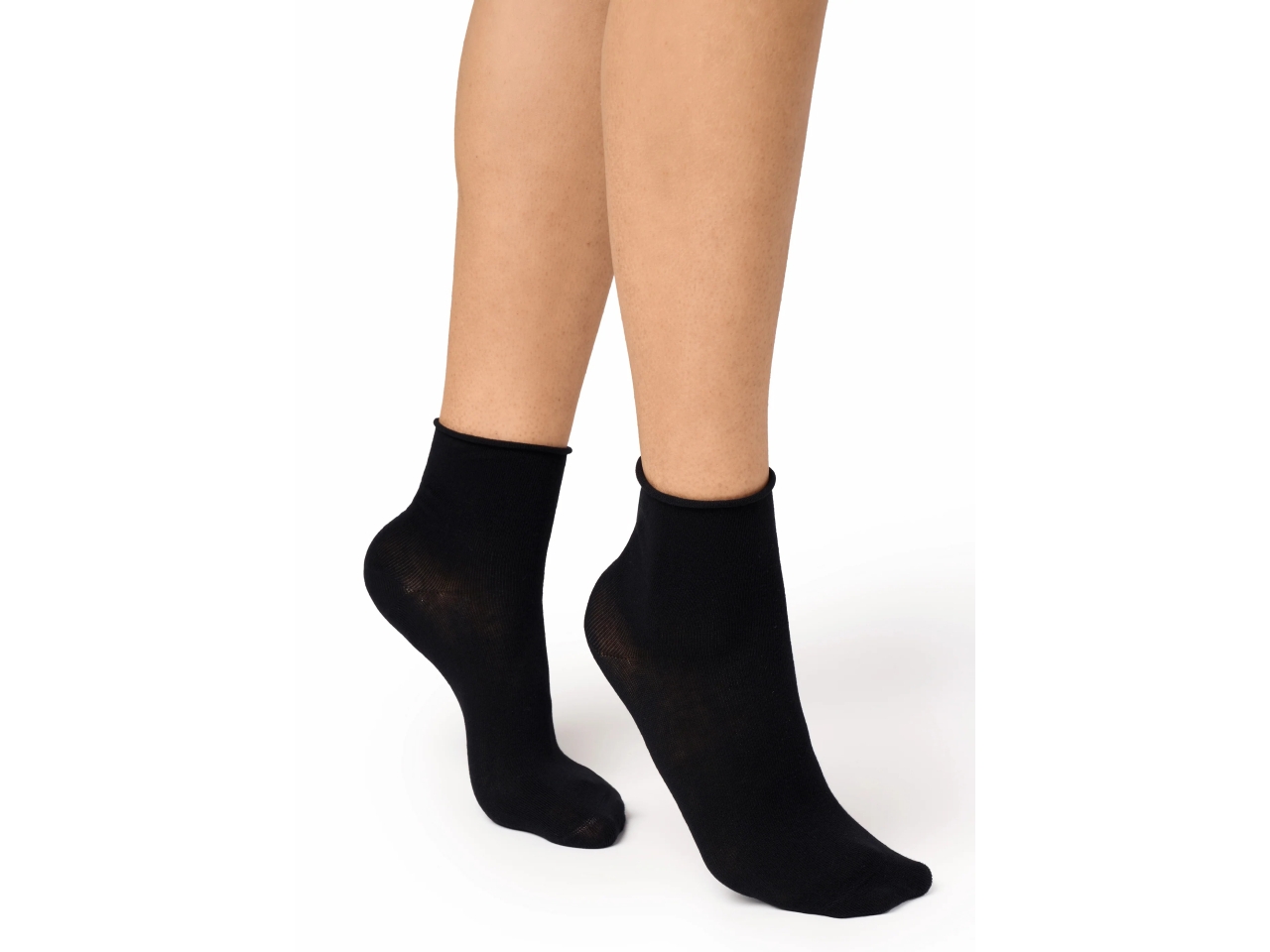 CALZINO DONNA SET DA3 PAIA AL VIVO NERO22YYA099A02