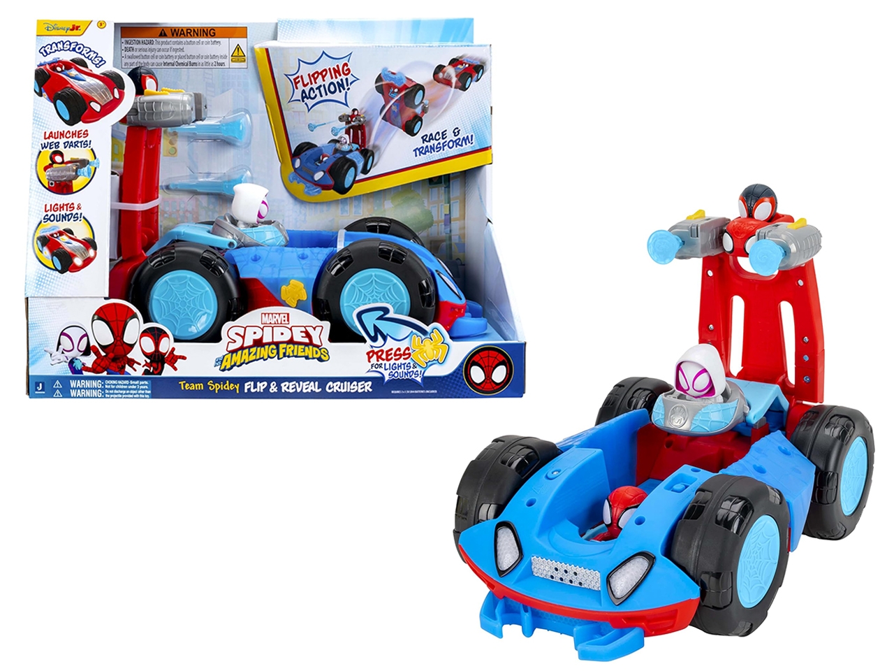 SPIDEY FLIP & REVEAL CUISER SNF0381