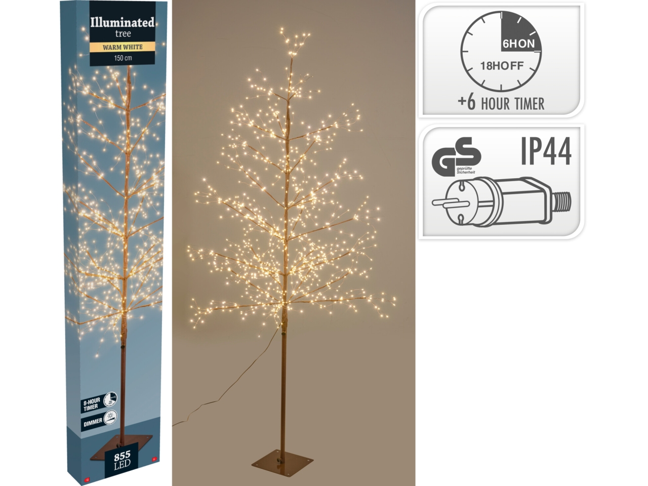 ALBERO 150CM 855LED B.CALDO AX5393800 ALBERO 150CM 855LED B.CALDO AX5393800