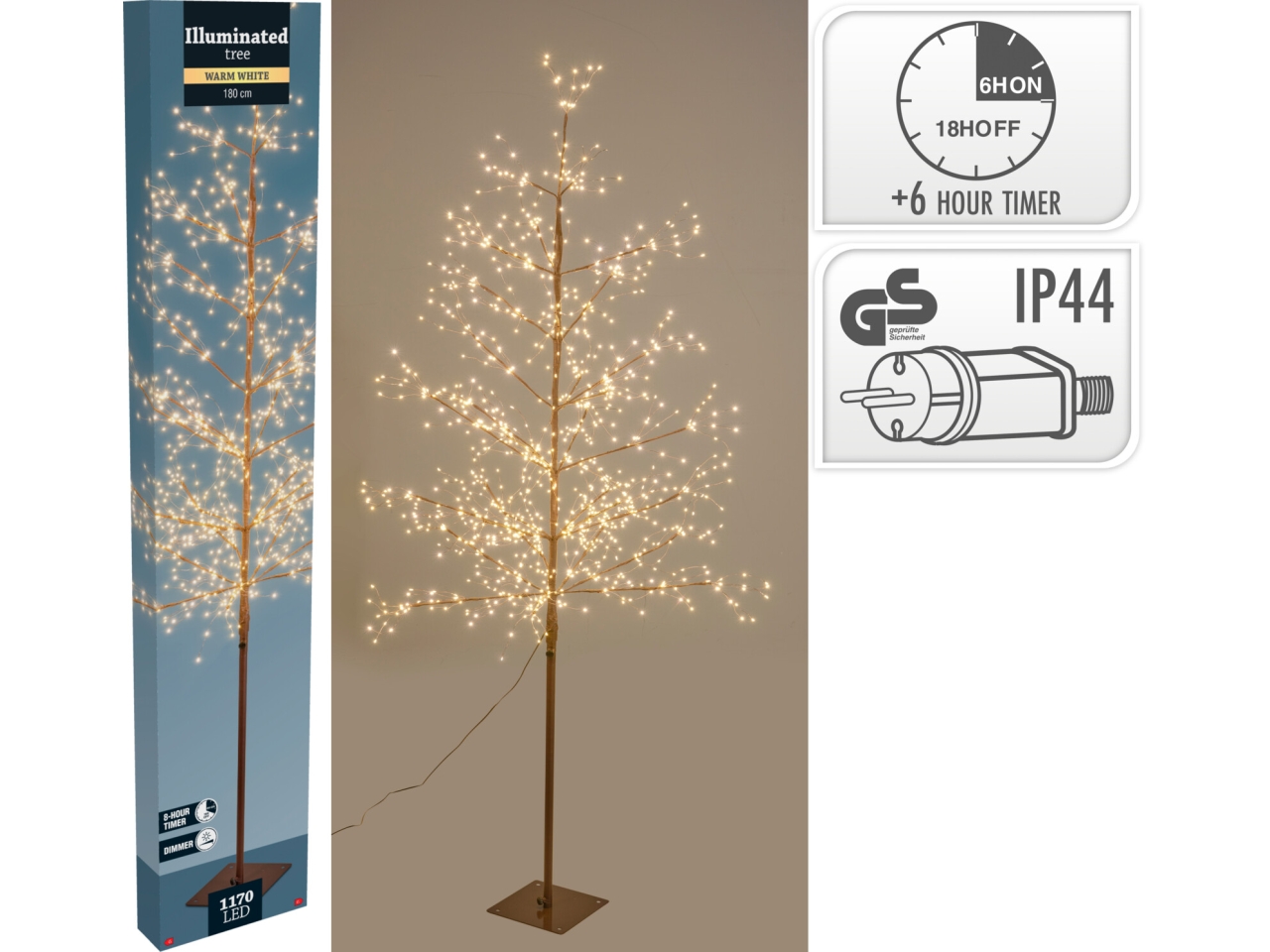 ALBERO 180CM 1170LED B.CALDO AX5393810 ALBERO 180CM 1170LED B.CALDO AX5393810