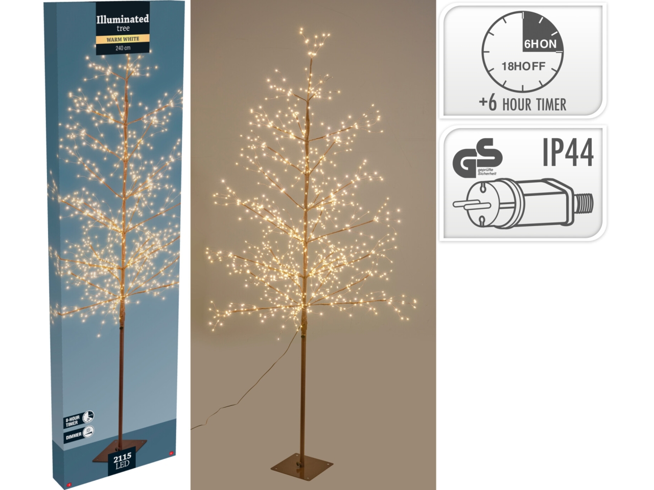 ALBERO 240CM 2115LED B.CALDO AX5393830 ALBERO 240CM 2115LED B.CALDO AX5393830