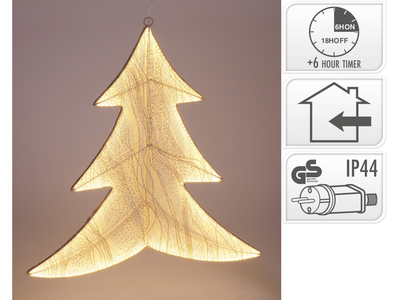 ALBERO 53X56CM 260LED ORO AMZ143210