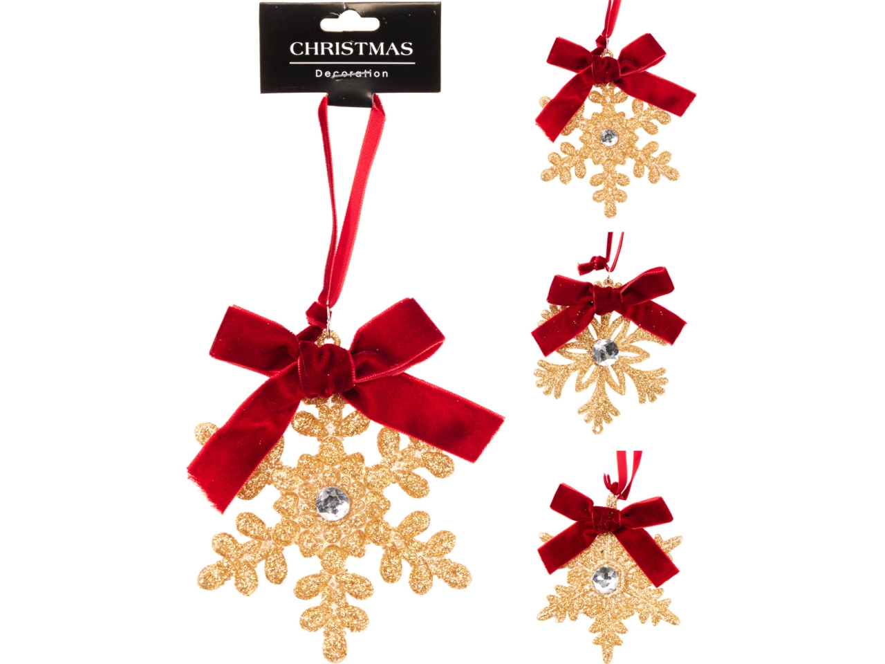 APPENDINO FIOCCO DI NEVE 10CM ORO 3ASS. CAA940030
