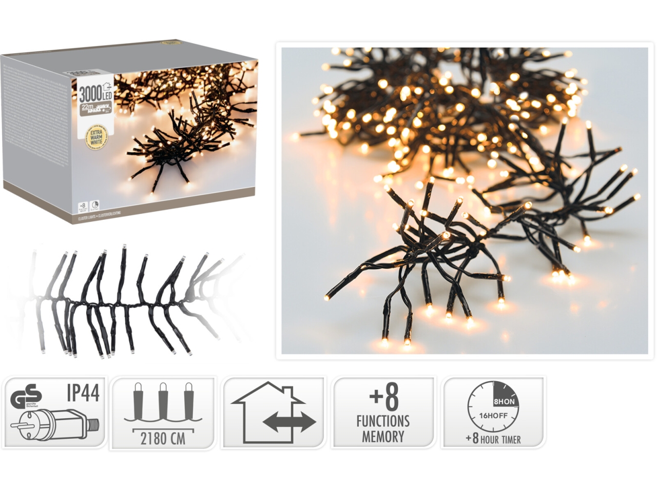 CATENA 3000LED B.EXTRA CALDO C/GIOCO U.E.AGL550370 CATENA 3000LED B.EXTRA CALDO C/GIOCO U.E.AGL550370