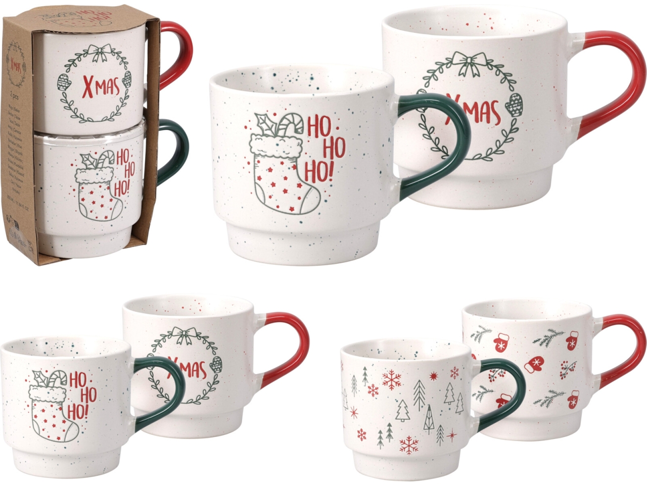 TAZZA CERAMICA NATALIZIA 350ML 2PZ Q75600920 TAZZA CERAMICA NATALIZIA 350ML 2PZ Q75600920
