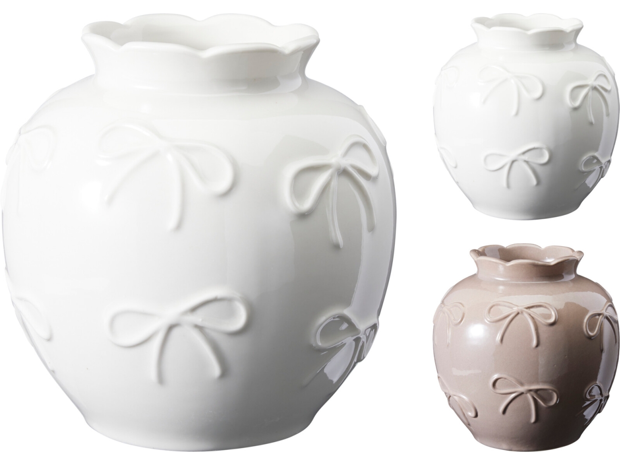 VASO FIOCCO 14X15CM 2ASS COLORI APF671460