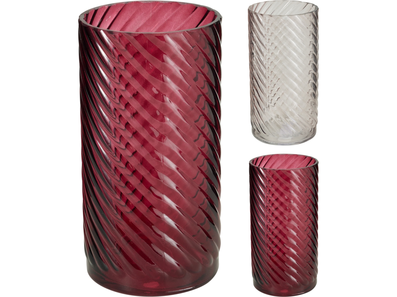 VASO VETRO 19CM ASS. AC5001420