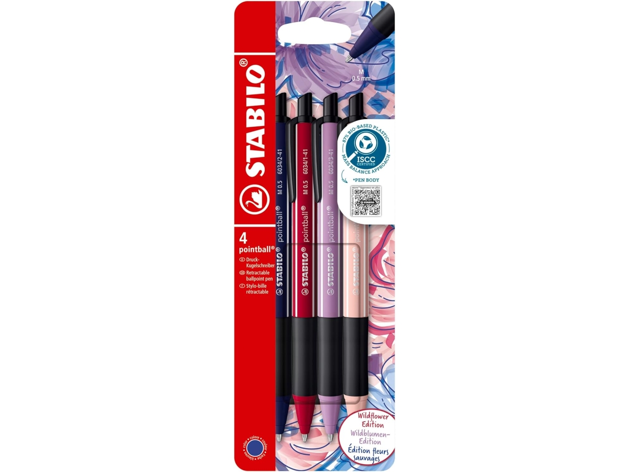 STABILO POINTBALL NATURECOLORS WILDFLOWERS6034/4-1