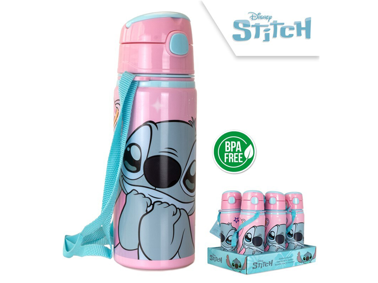 STITCH BORRACCIA ALLUMINIO CON MANICO 600MLST00131