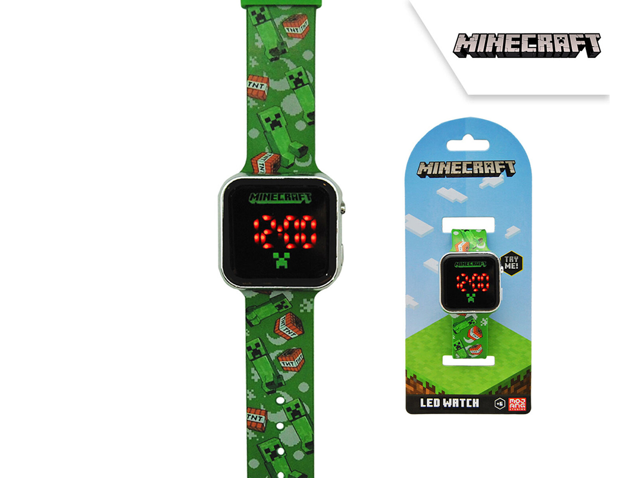 MINECRAFT OROLOGIO LED MIN4129