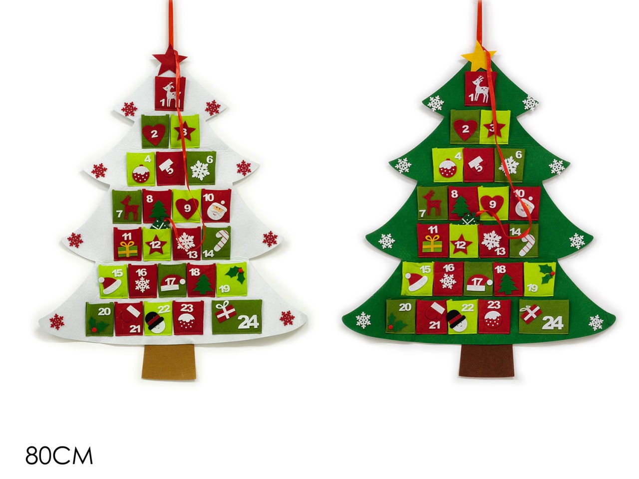 CALENDARIO AVVENTO ALBERO 80CM 2ASS. 634811