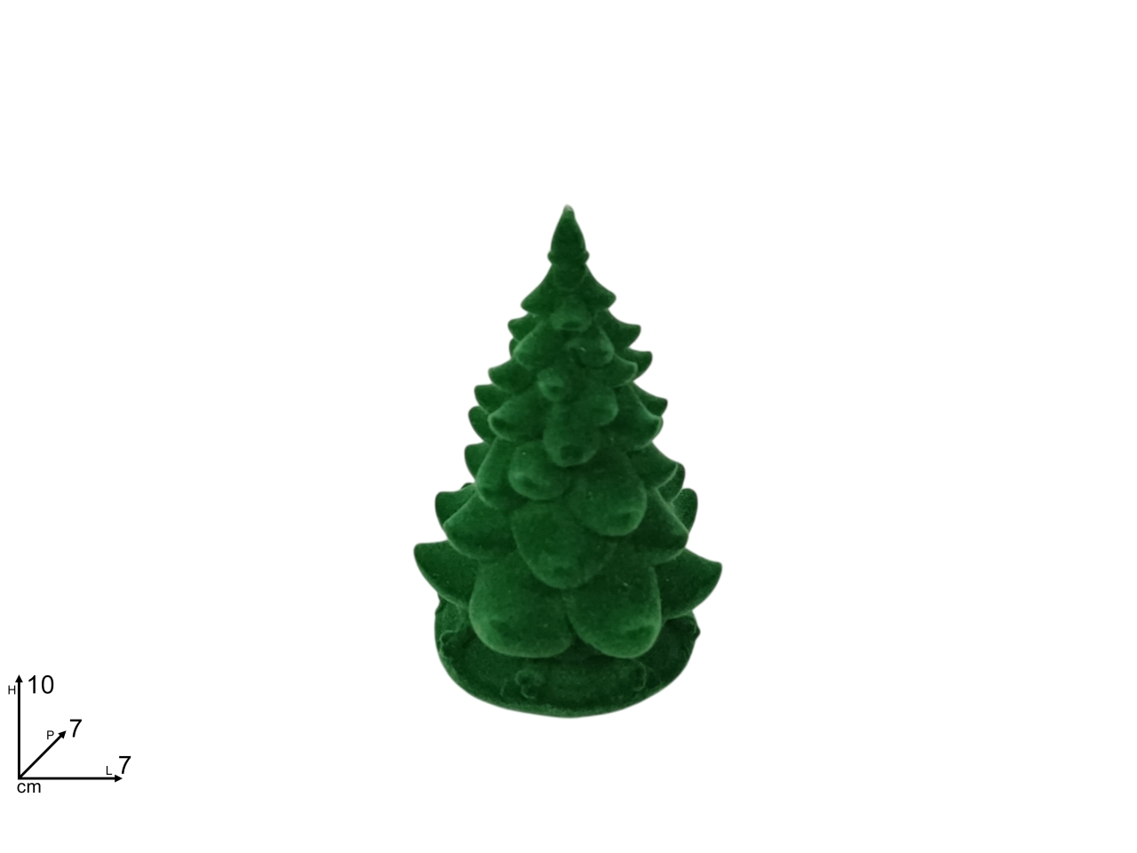 ALBERO 10CM EFFETTO FLOCCATO VERDE XNA25069071