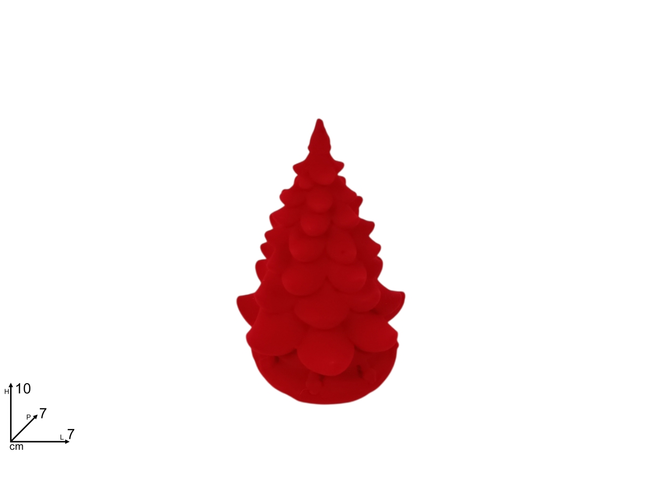 ALBERO 10CM EFFETTO FLOCCATO ROSSO XNA25069111