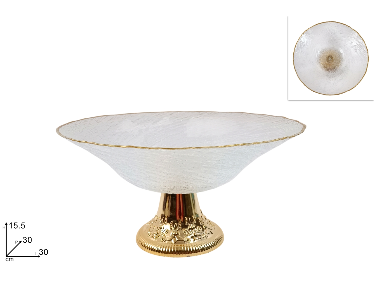 ALZATINA VETRO 30CM TRASP. CBORDO OROXNA25009374 ALZATINA VETRO 30CM TRASP. CBORDO OROXNA25009374
