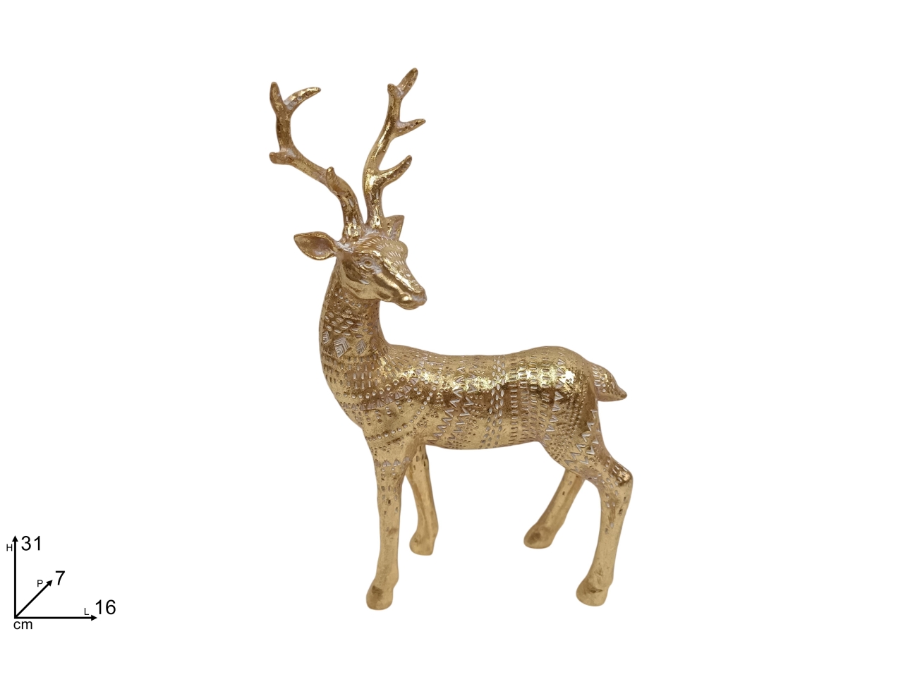 RENNA 31CM DECORATA ORO XNA24034351 RENNA 31CM DECORATA ORO XNA24034351