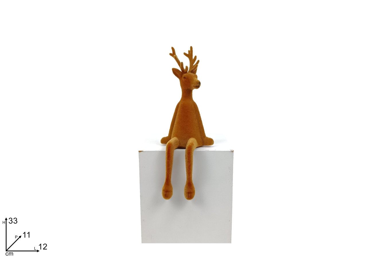 RENNA SEDUTA 33CM FLOCCATA ORO XNA25014221