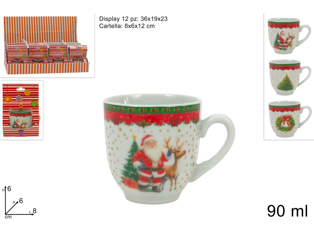 TAZZA NATALIZIA 90ML 3ASS XNA25053311 TAZZA NATALIZIA 90ML 3ASS XNA25053311