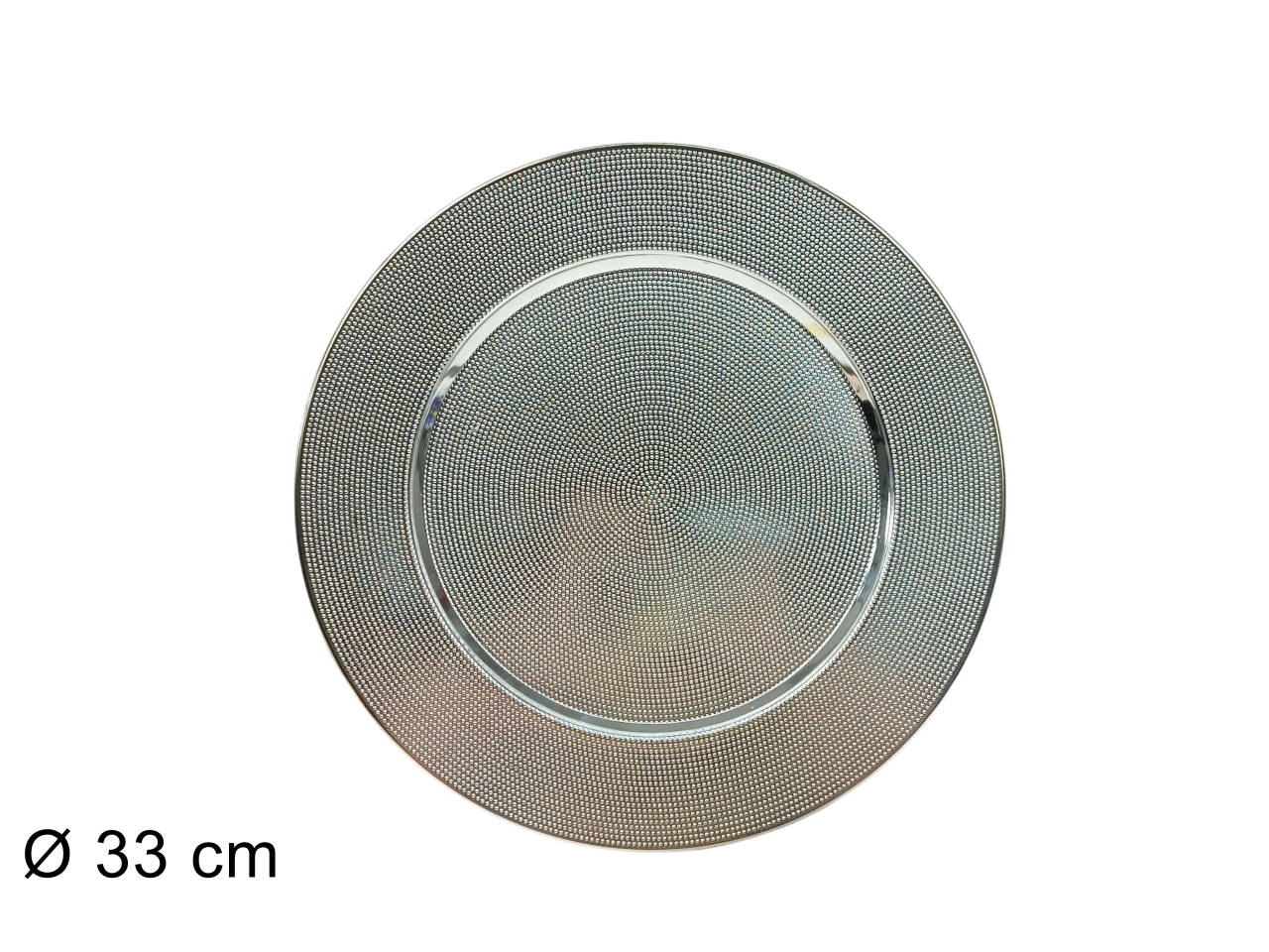 SOTTOPIATTO 33CM DEC.ZIGRINATO ARGENTO XNA24028311