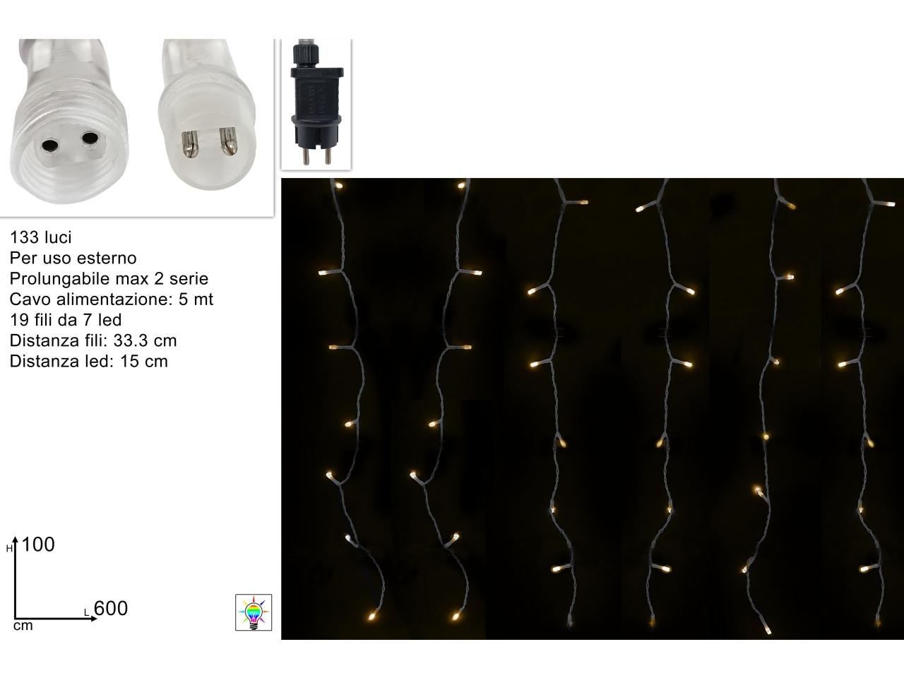 TENDA FLASH 133LED PROL. B.CALDO 6X1MTXNA24013389