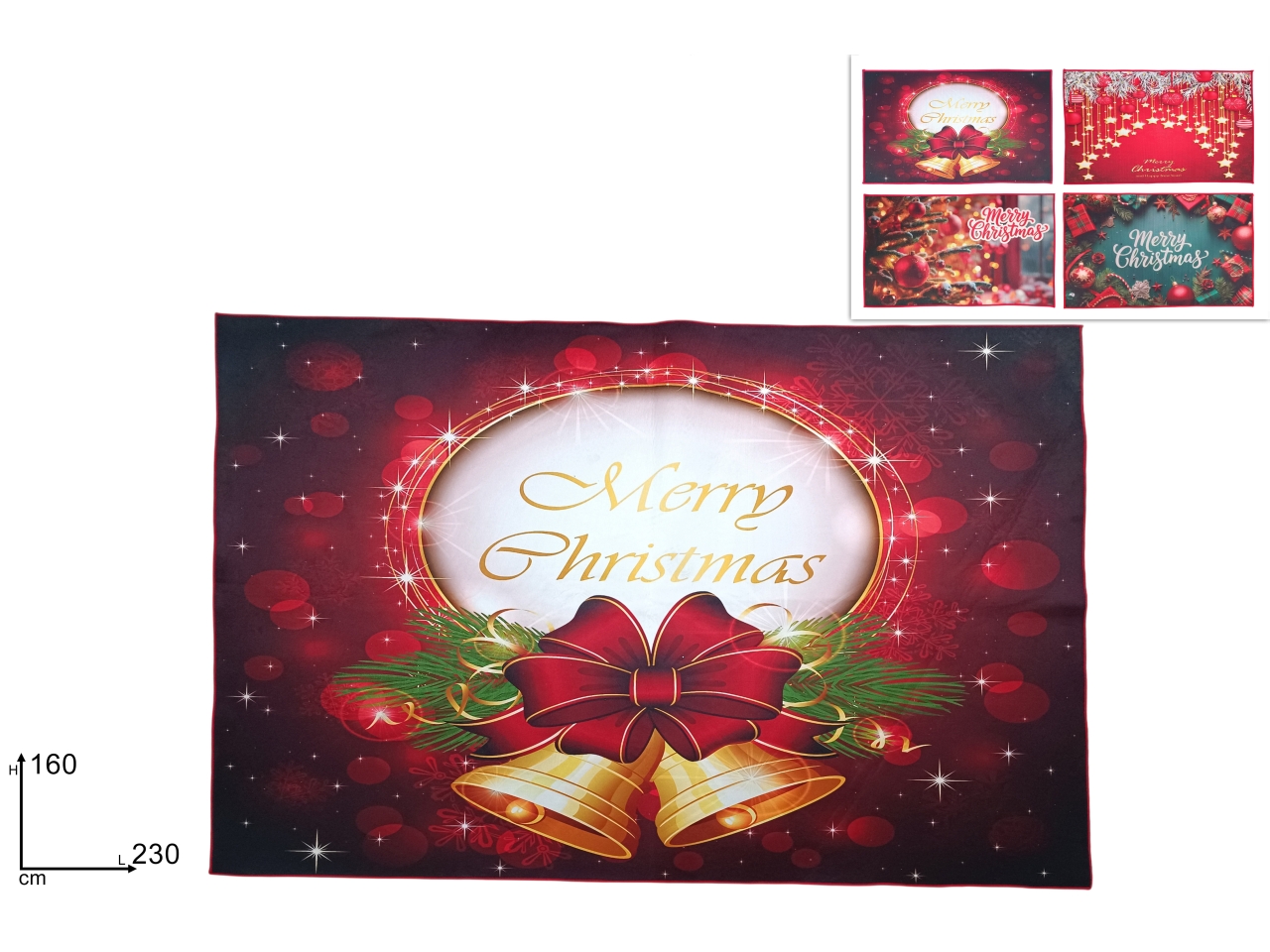 TAPPETO NATALIZIO 160X230CM 4ASS. XNA25042951