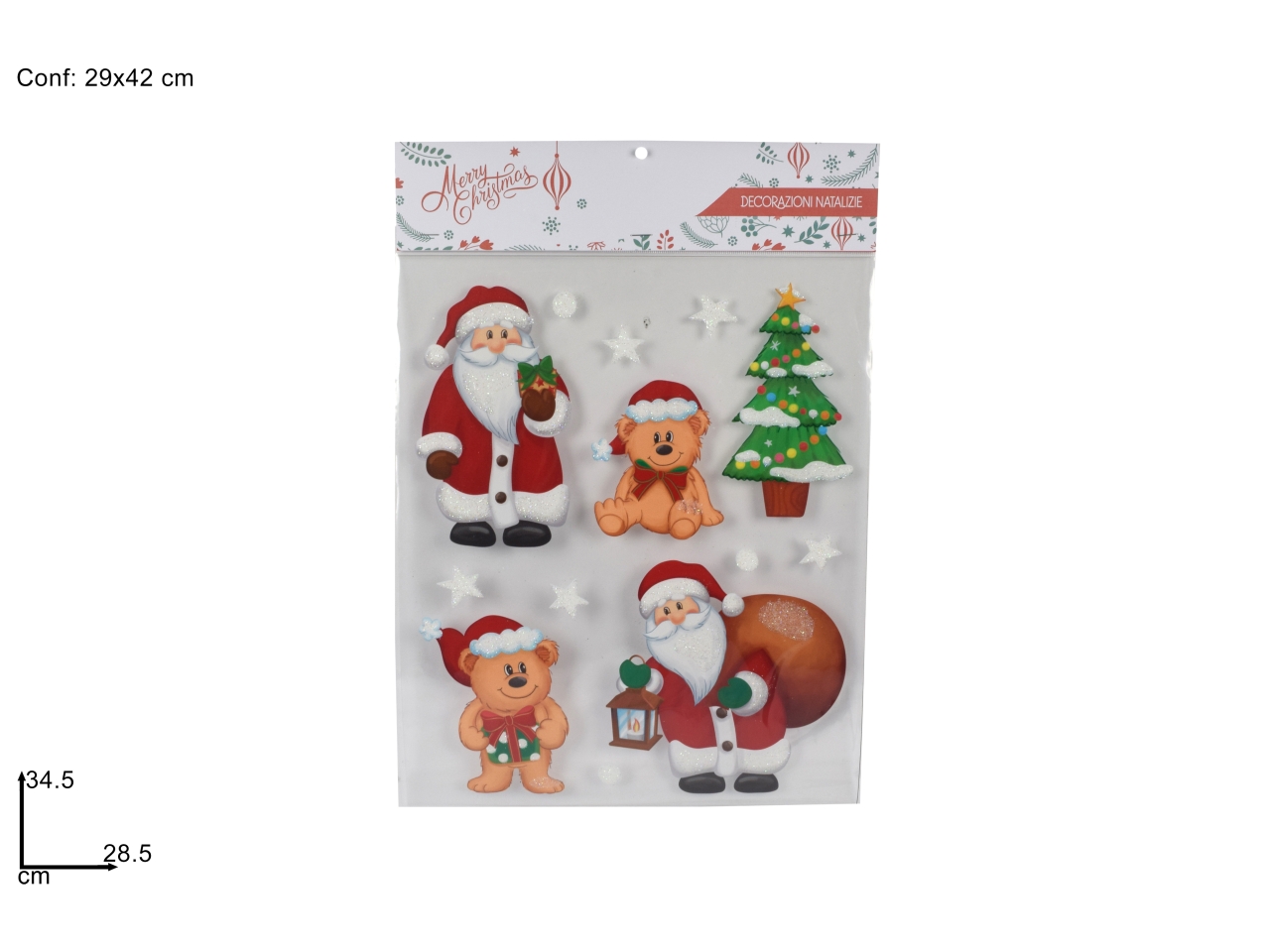 VETROFANIA BABBO NATALE C/ORSETTO XNA20026451