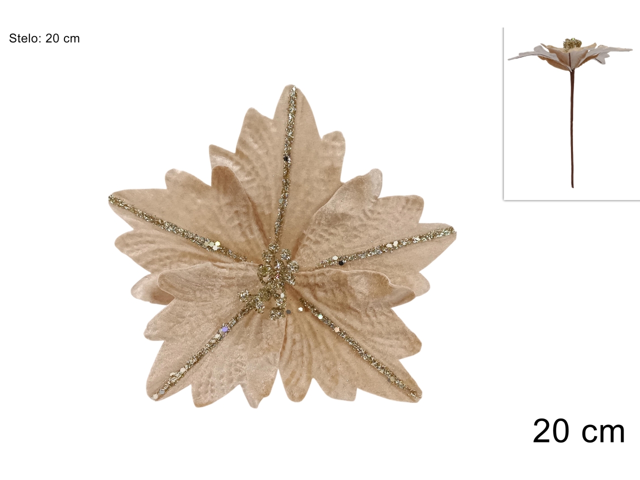 PICK FIORE VELLUTO 20CM CHAMPAGNE XNA24035091 PICK FIORE VELLUTO 20CM CHAMPAGNE XNA24035091