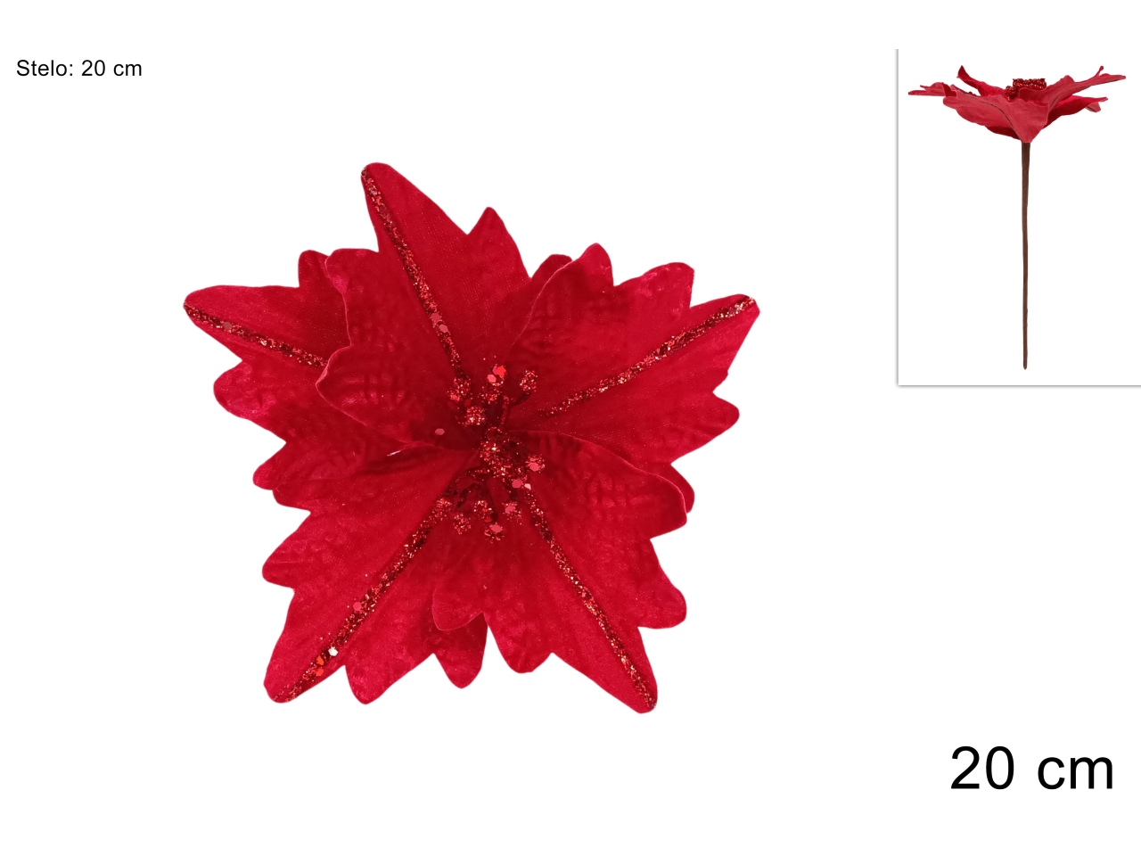 PICK FIORE VELLUTO 20CM ROSSO XNA24035051 PICK FIORE VELLUTO 20CM ROSSO XNA24035051