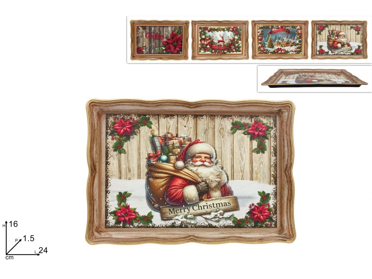 VASSOIO NAT.24X16CM PLAST.EFF.LEGNO ASSXNA25023891