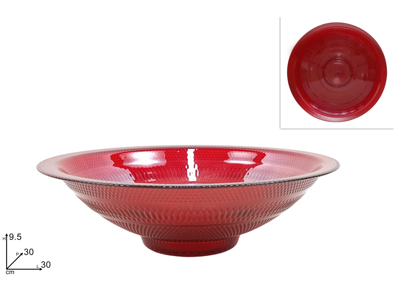CENTROTAVOLA VETRO 30CM GALAXY ROSSO XNA25009221 CENTROTAVOLA VETRO 30CM GALAXY ROSSO XNA25009221