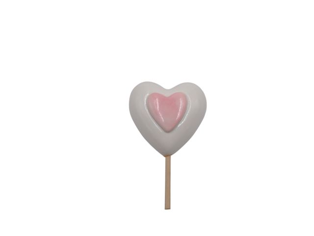 CUORE IN CERAMICA ROSA 12CM 101P