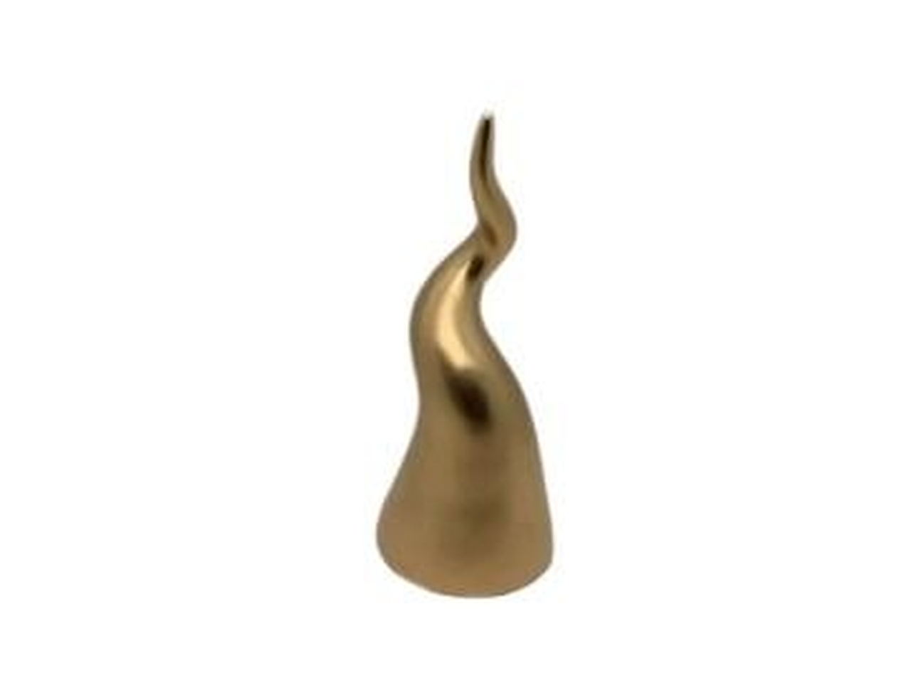 CORNETTO ORO IN PORCELLANA D.7.5XH.18 CM 82435