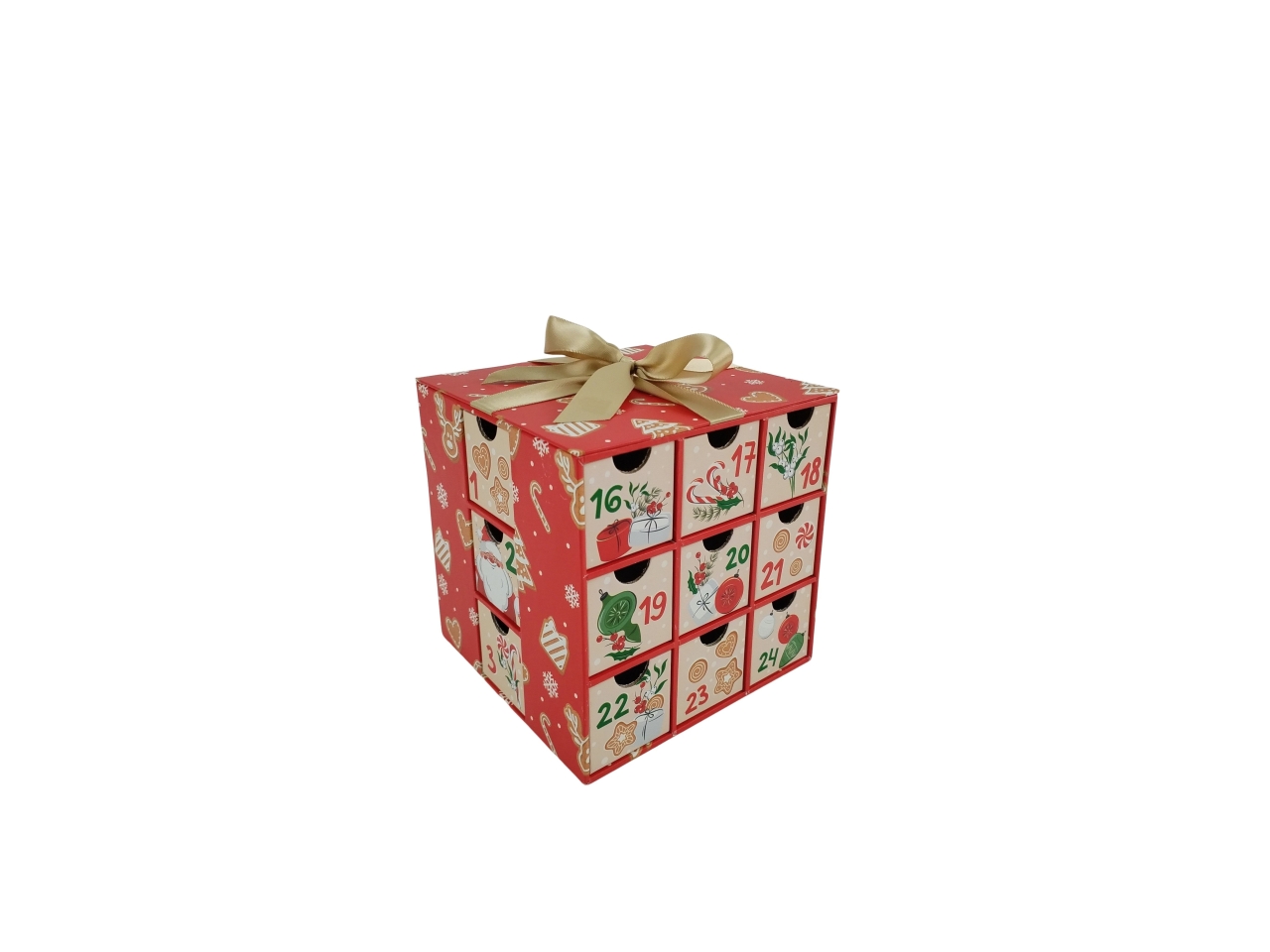 CALENDARIO DELL’AVVENTO A CUBO 14,5XH.14CM 04229