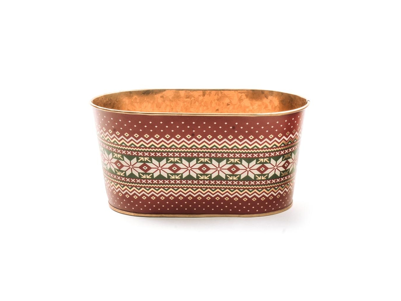 VASO NATALIZIO IN LATTA 19X11,5XH.9CM ASS. 52490