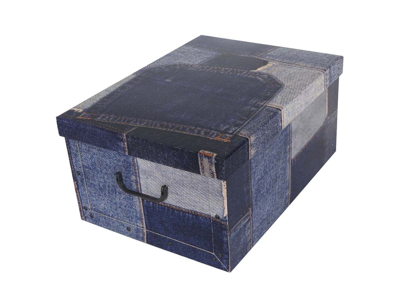 BAULETTO MAXI 51X37X24CM PATCHWORK JEANS 7087