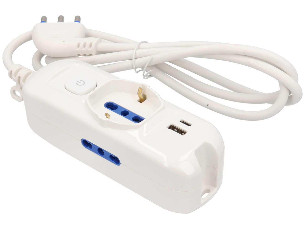 PRESA MULTIPLA BIANCA 1 POSTO + 2 8038/USB/C PRESA MULTIPLA BIANCA 1 POSTO + 2 8038/USB/C