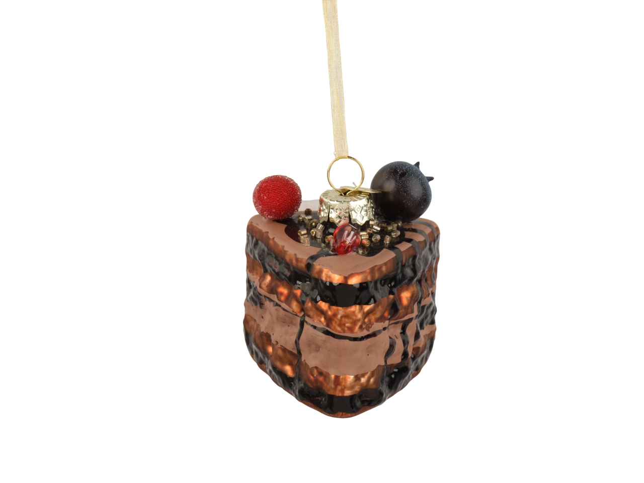 APPENDINO VETRO TORTA 6,8CM MARRONE 123838