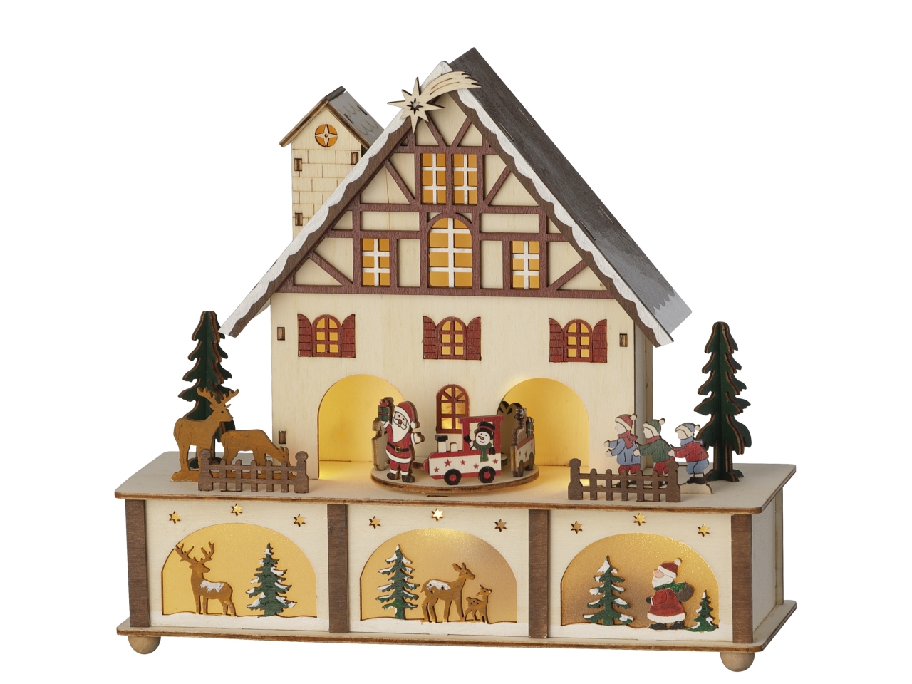 SCENARIO LEGNO 27XH.24,3CM LUCI/MUS/MOV BAT.487729