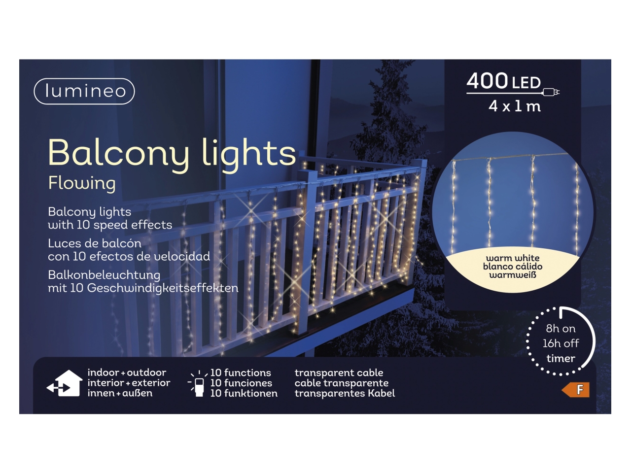 TENDA LUCI 4X1MT 400LED B.CALDO U.E. 494756 TENDA LUCI 4X1MT 400LED B.CALDO U.E. 494756
