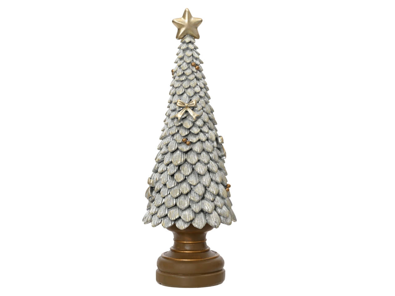 ALBERO 36CM POLIRESINA ARGENTO GLITTERATO 703106 ALBERO 36CM POLIRESINA ARGENTO GLITTERATO 703106