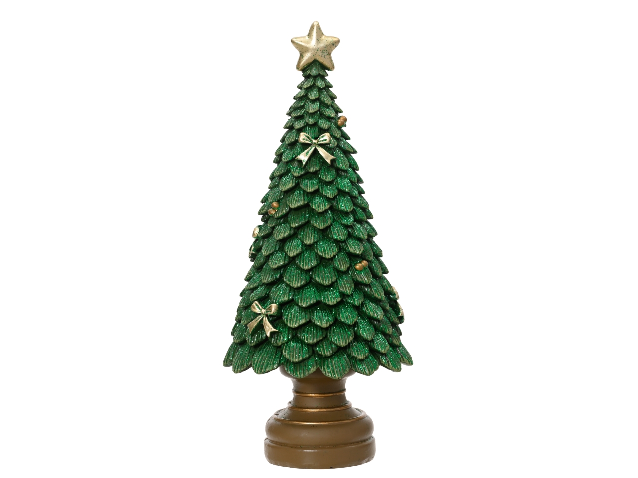 ALBERO 23CM POLIRESINA VERDE GLITTERATO 703111