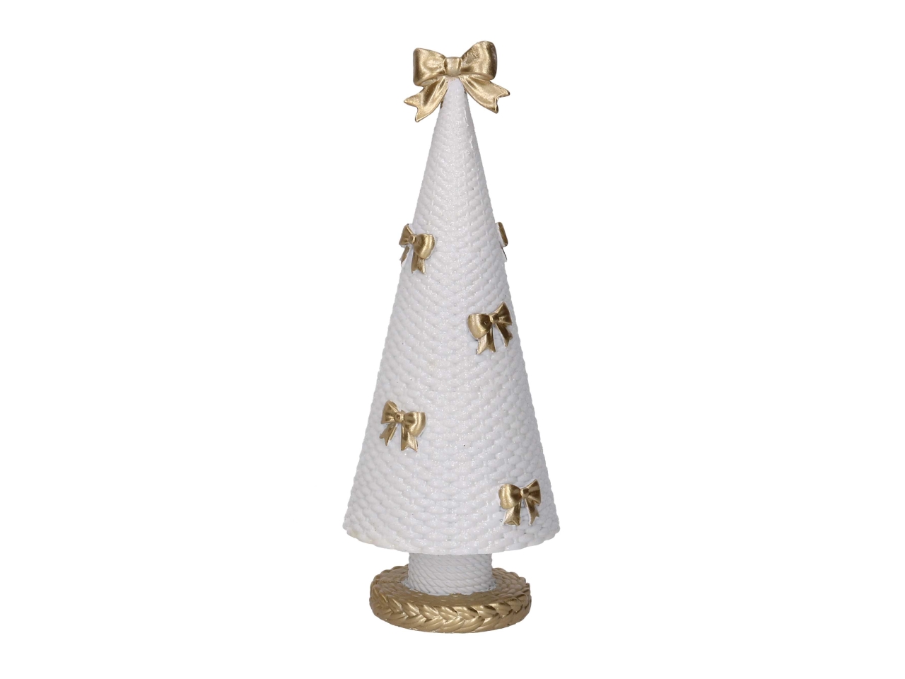 ALBERO25,2CM RESINA BIANCO C/FIOCCHI ORO7642190000