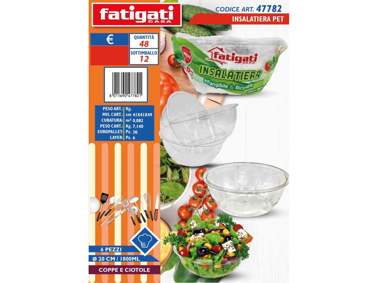 INSALATIERA D.20CM 1800ML SET DA 6PZ 47782 INSALATIERA D.20CM 1800ML SET DA 6PZ 47782