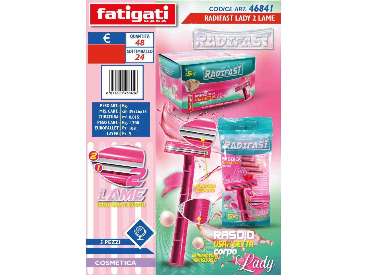 RADIFAST LADY 2 LAME SET DA 5PZ 46841 RADIFAST LADY 2 LAME SET DA 5PZ 46841