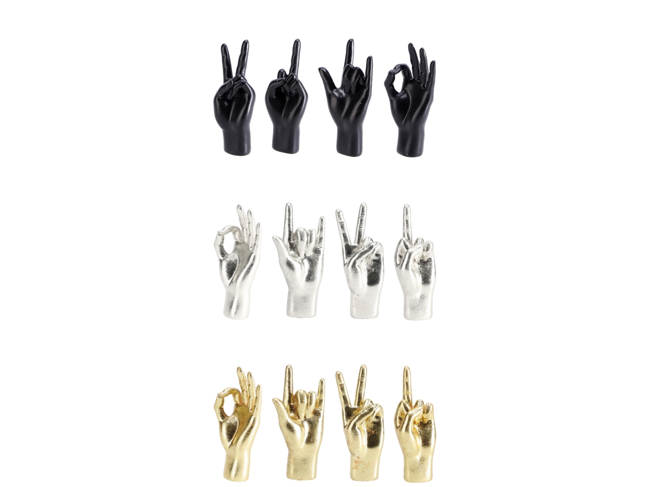 MANO RESINA 4X4XH.9,5CM 3COL 4ASS. 122497