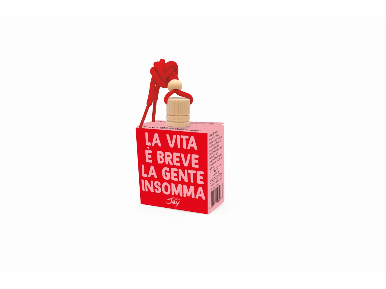 PROFUMATORE AUTO LA VITA E’BREVE LA GENTESU-PF-014