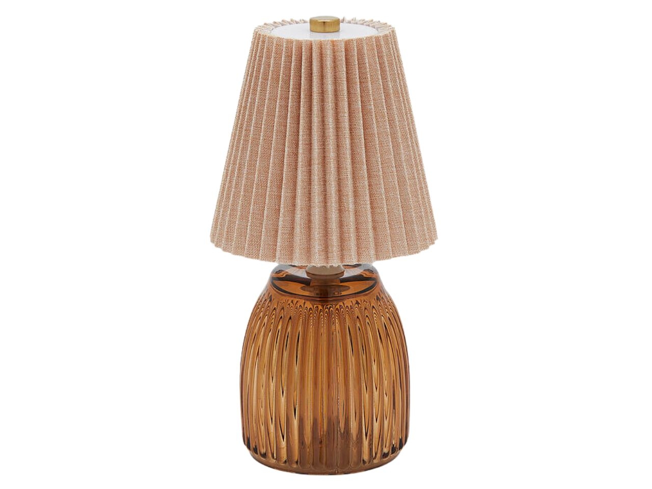 LAMPADA DA TAVOLO PLISSE 22CM MARRONE 7600399A937